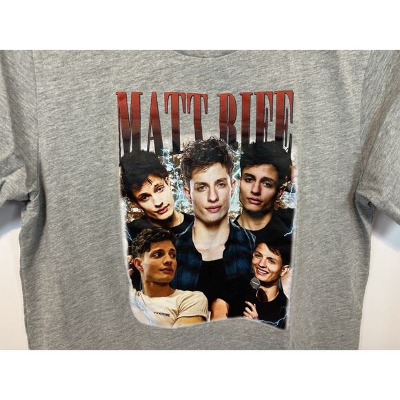 Matt Rife Casual Canvass Print T-Shirt Gray Unisex Size Medium - Picture 3 of 13